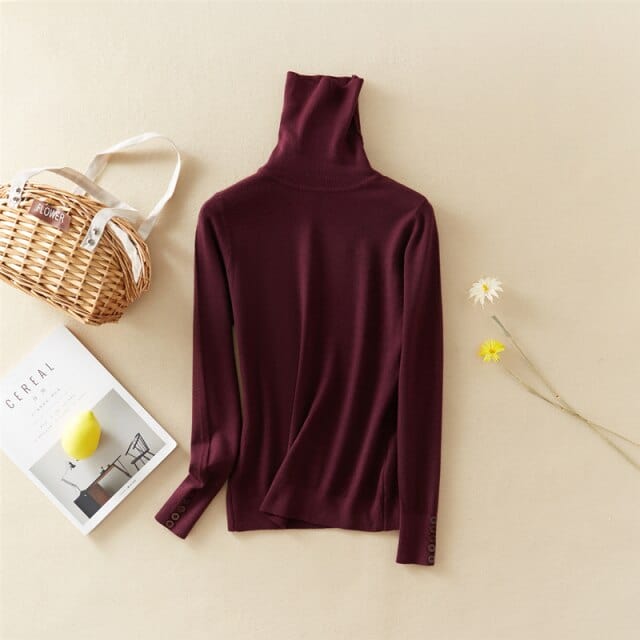 Sweter Z Odwijanym Golfem