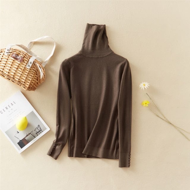 Sweter Z Odwijanym Golfem