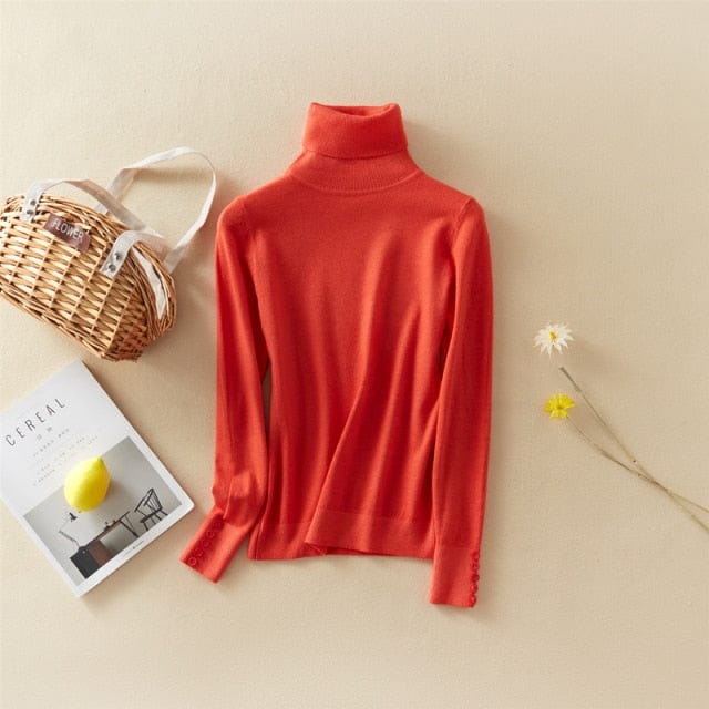 Sweter Z Odwijanym Golfem