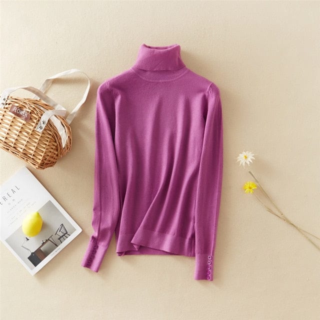 Sweter Z Odwijanym Golfem