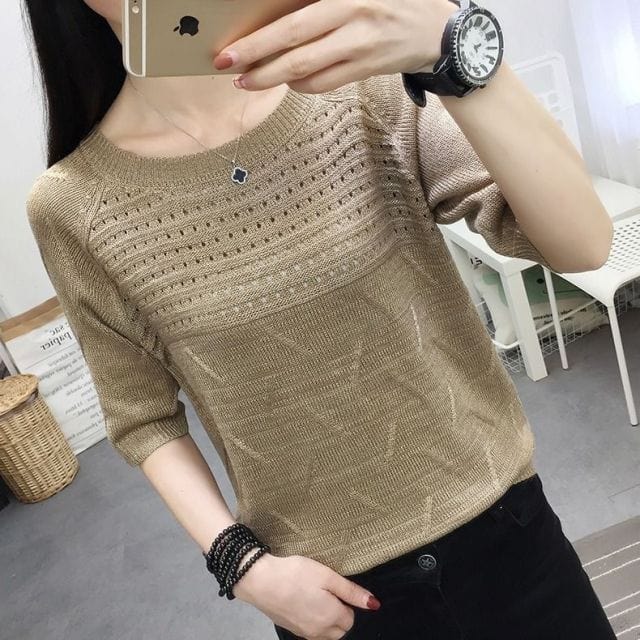Lekki Sweter Z Długimi Rękawami