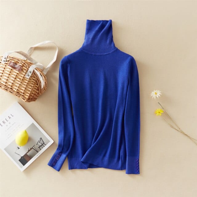 Sweter Z Odwijanym Golfem