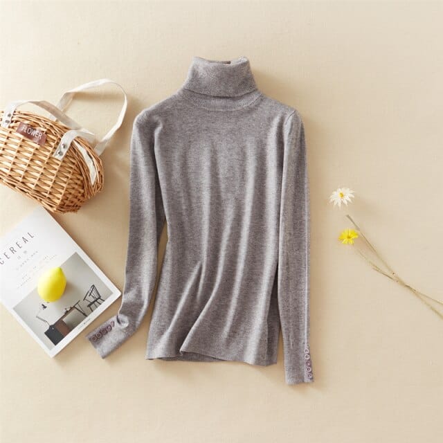 Sweter Z Odwijanym Golfem