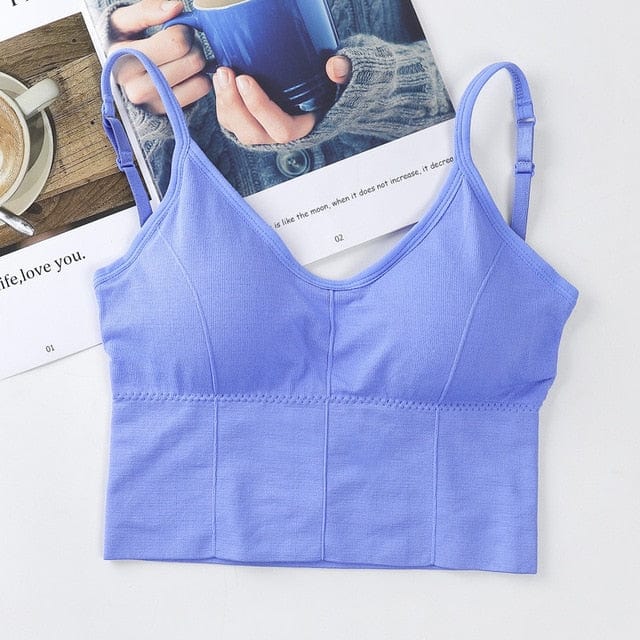 Prążkowany Biustonosz Sportowy