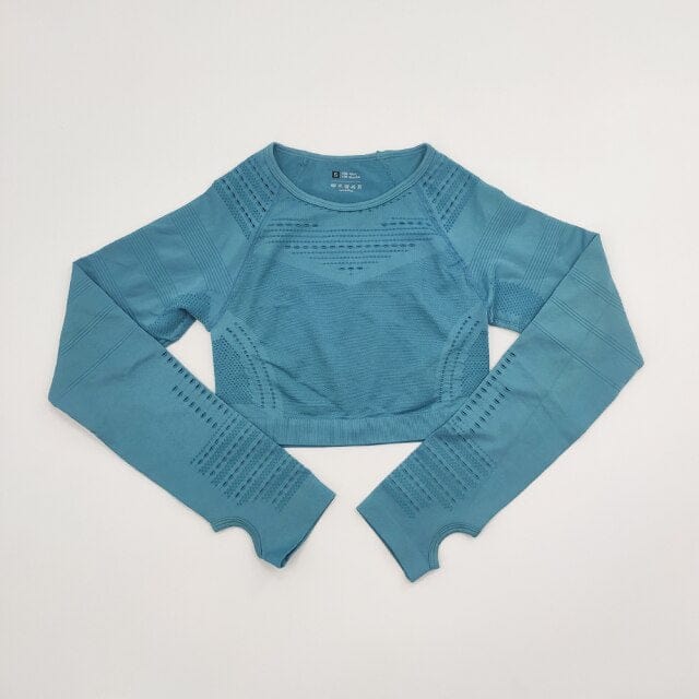 Sportowy Top Z Długim Rękawem