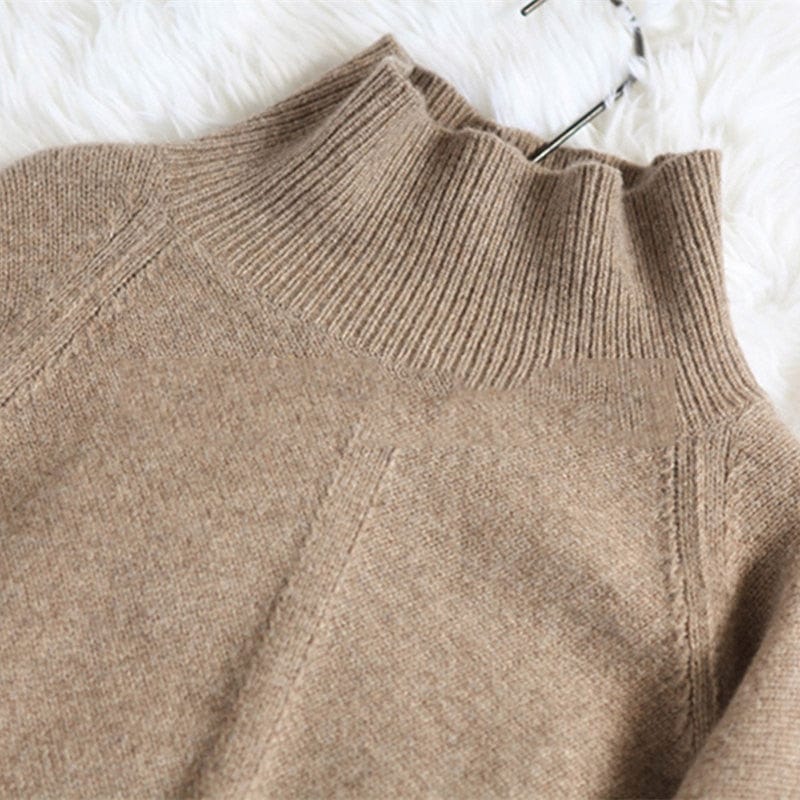 Oversizowy Sweter Z Golfem