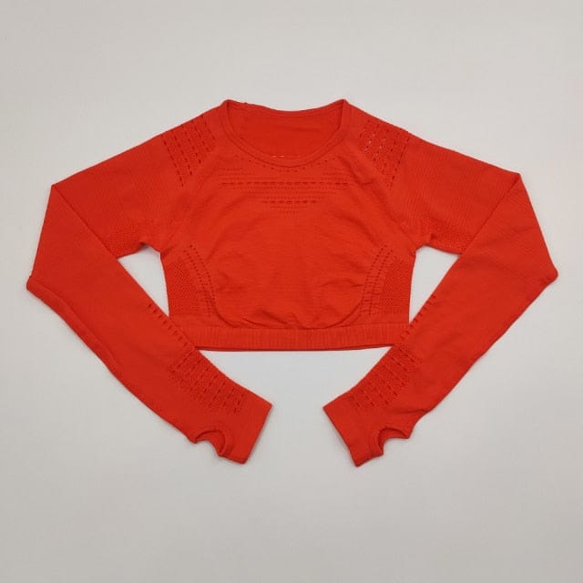 Sportowy Top Z Długim Rękawem