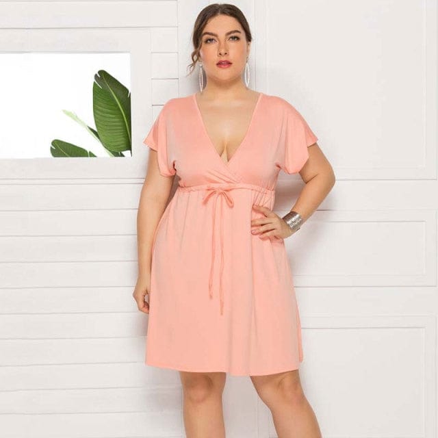 Wiązana Sukienka Plus Size