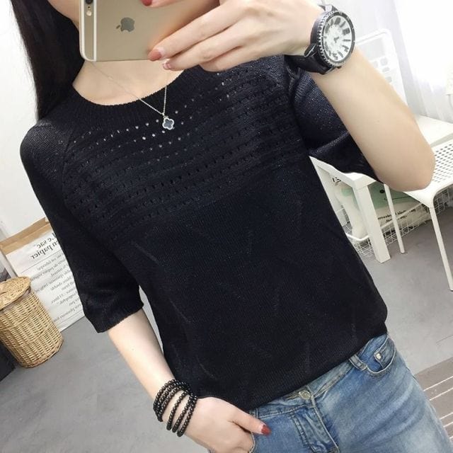 Lekki Sweter Z Długimi Rękawami