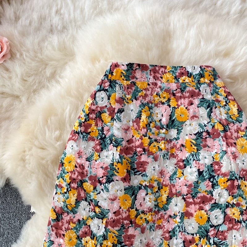 Spódnica Floral Z Falbaną