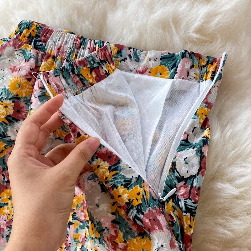 Spódnica Floral Z Falbaną