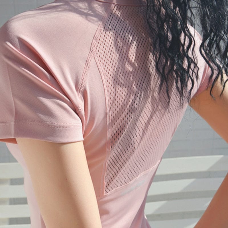 Sportowy Top Z Krótkim Rękawem