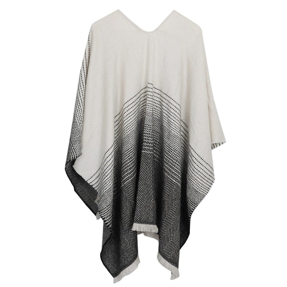 Sweter Ponczo Z Domieszką Kaszmiru