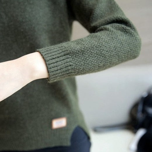 Sweter Z Okrągłym Dekoltem