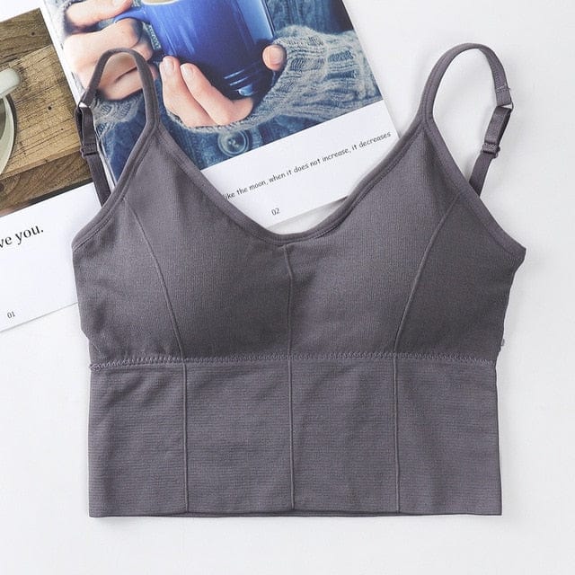 Prążkowany Biustonosz Sportowy