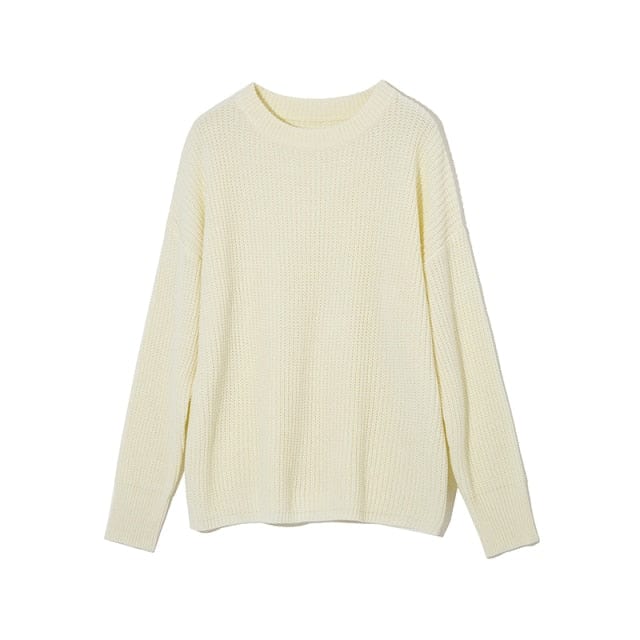 Sweter Z Półokrągłym Dekoltem