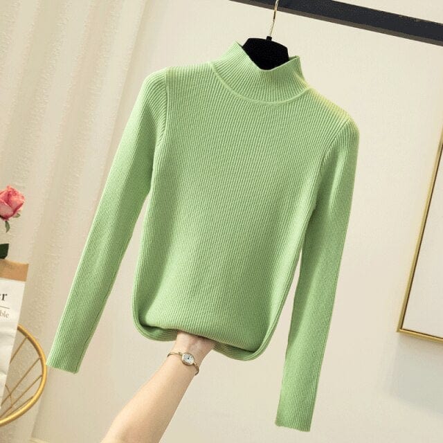 Minimalistyczny Sweter Z Golfem