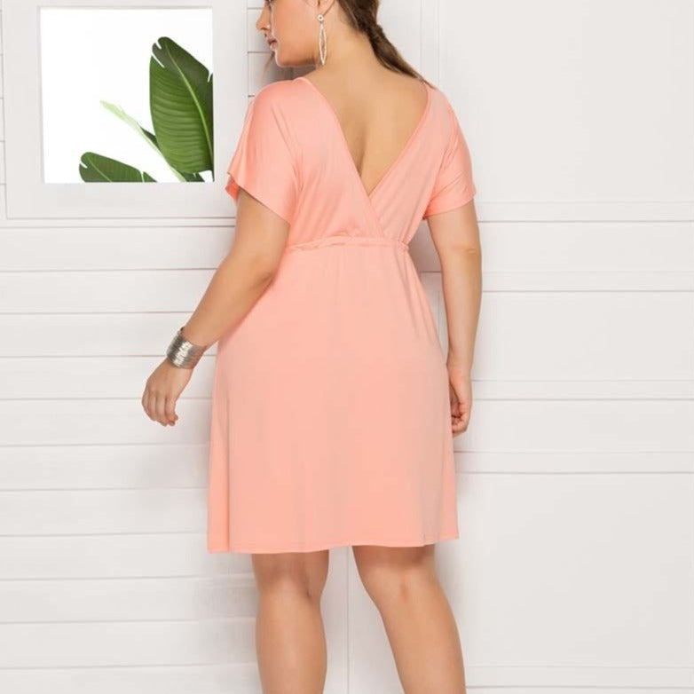 Wiązana Sukienka Plus Size