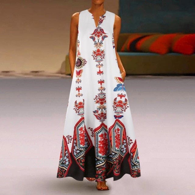 Stylowa Sukienka Maxi W Stylu Boho