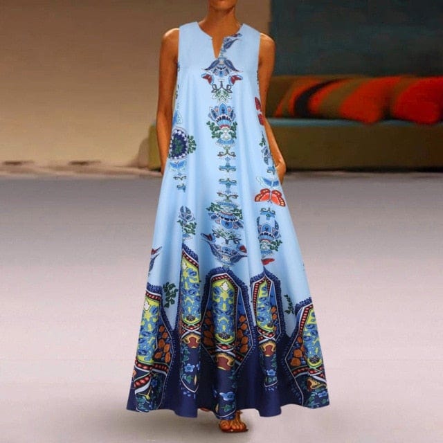 Stylowa Sukienka Maxi W Stylu Boho