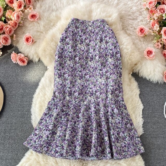 Spódnica Floral Z Falbaną