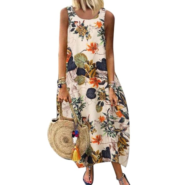 Letnia Sukienka Maxi W Stylu Boho