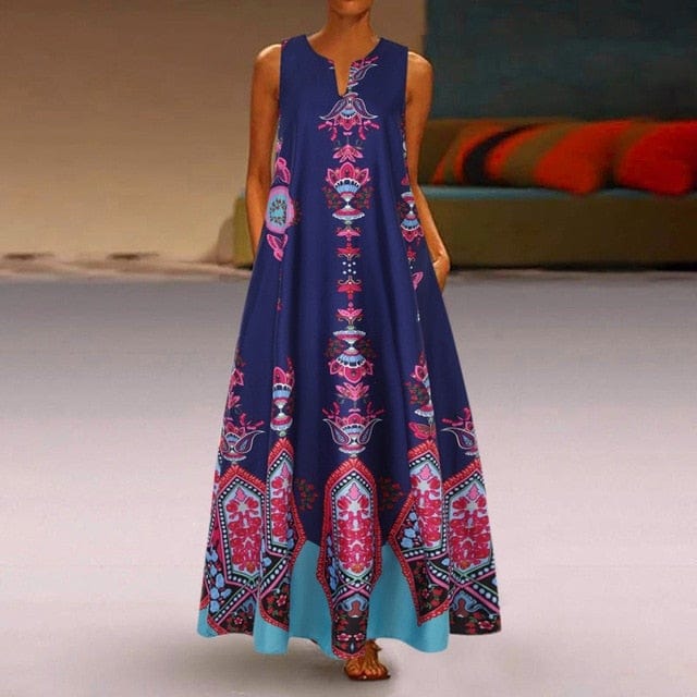 Stylowa Sukienka Maxi W Stylu Boho
