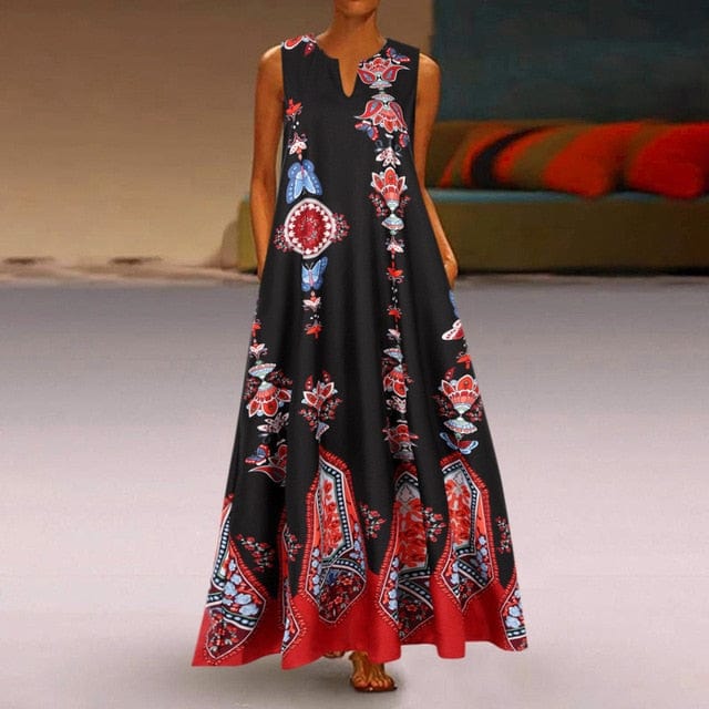 Stylowa Sukienka Maxi W Stylu Boho