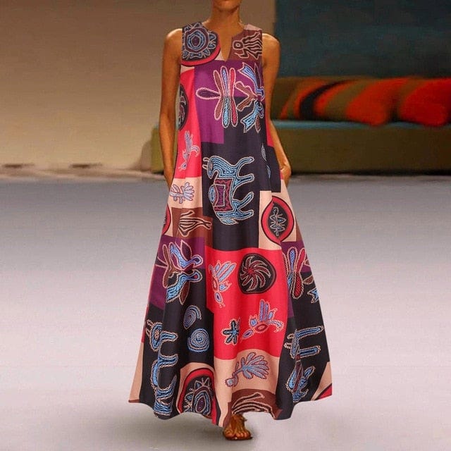 Stylowa Sukienka Maxi W Stylu Boho