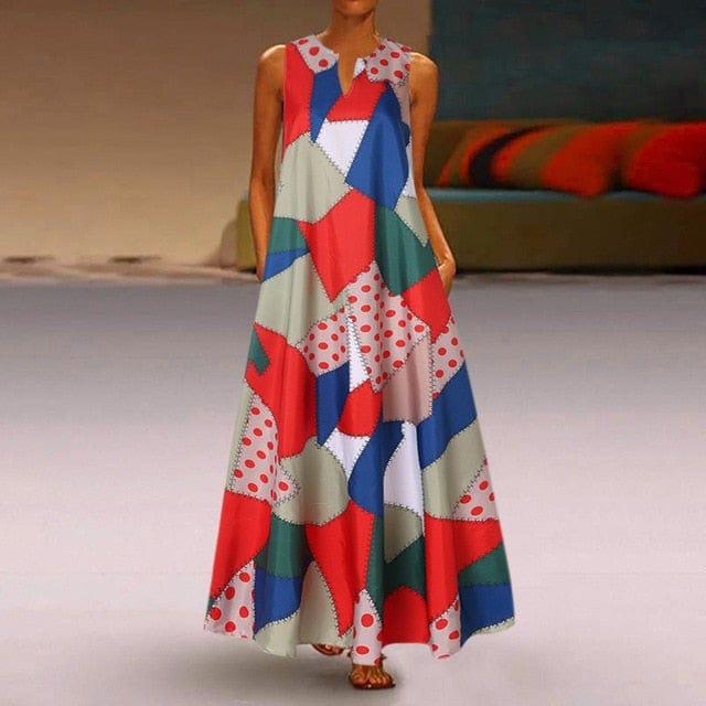 Stylowa Sukienka Maxi W Stylu Boho