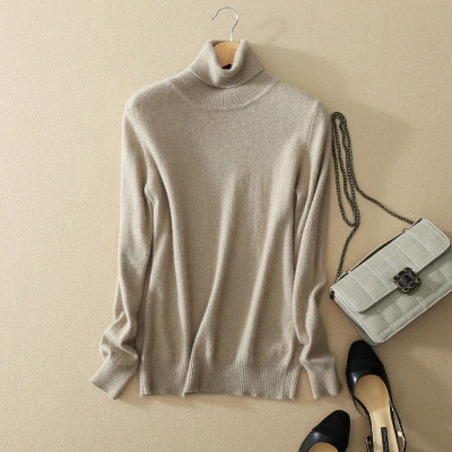 Minimalistyczny Sweter Z Golfem