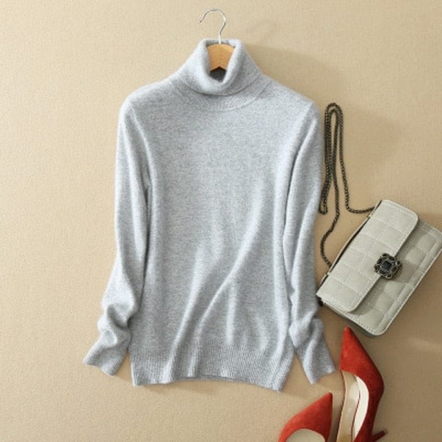 Minimalistyczny Sweter Z Golfem