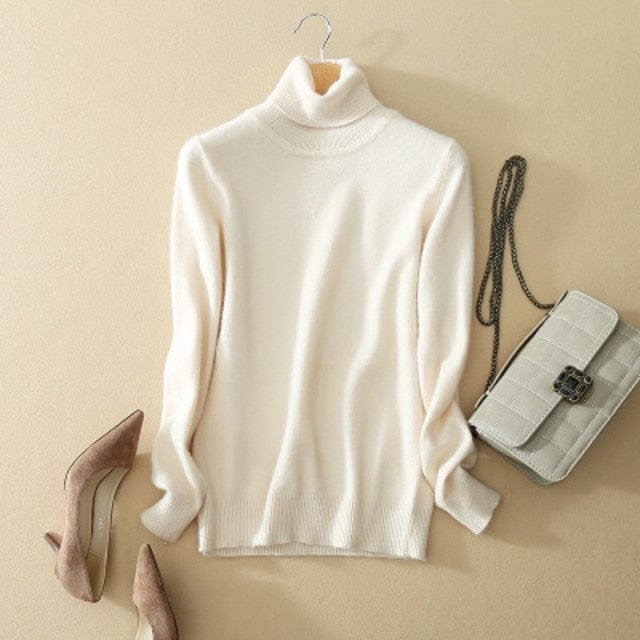 Minimalistyczny Sweter Z Golfem