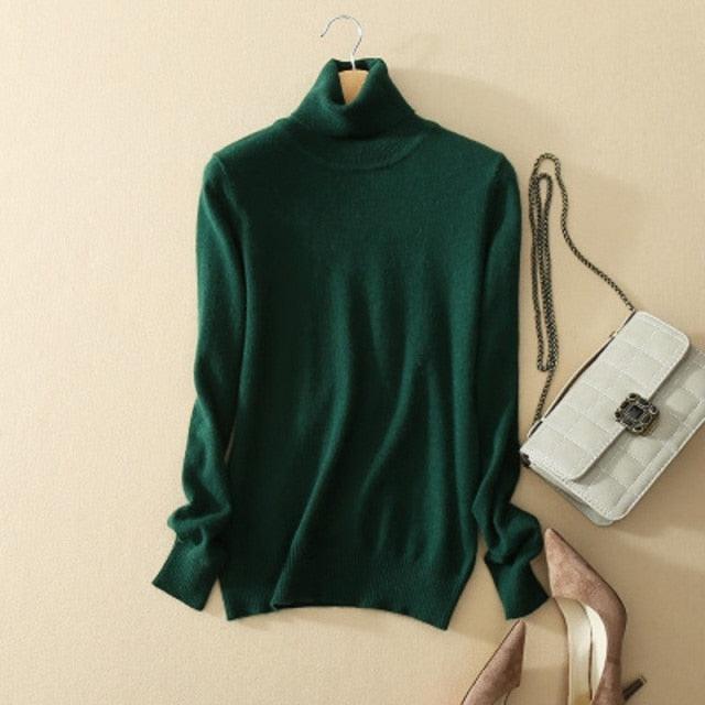 Minimalistyczny Sweter Z Golfem
