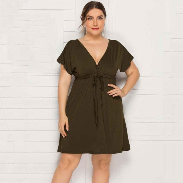 Wiązana Sukienka Plus Size