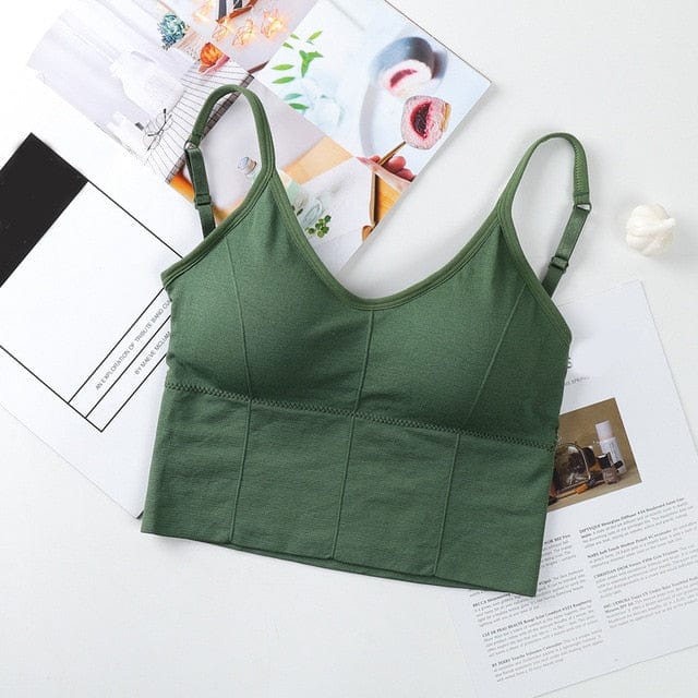 Prążkowany Biustonosz Sportowy