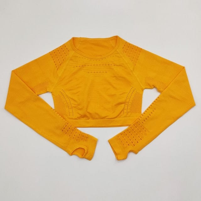 Sportowy Top Z Długim Rękawem